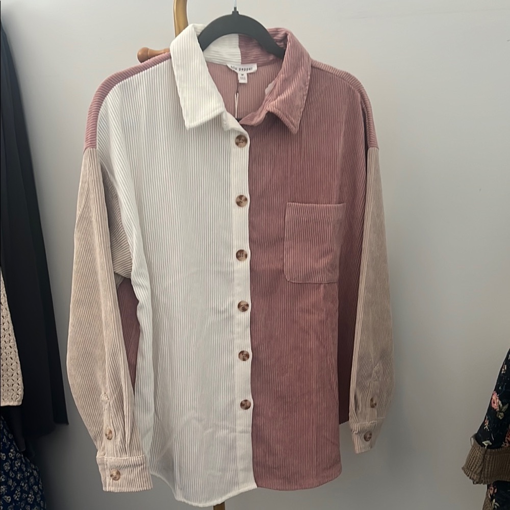 Two-Tone Corduroy Women’s Shirt